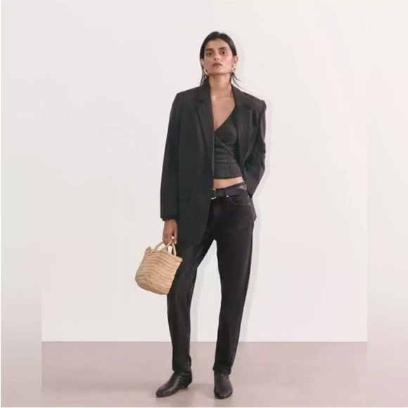 New! Everlane The Super Soft Straight Leg Jean in Black - Picture 1 of 8